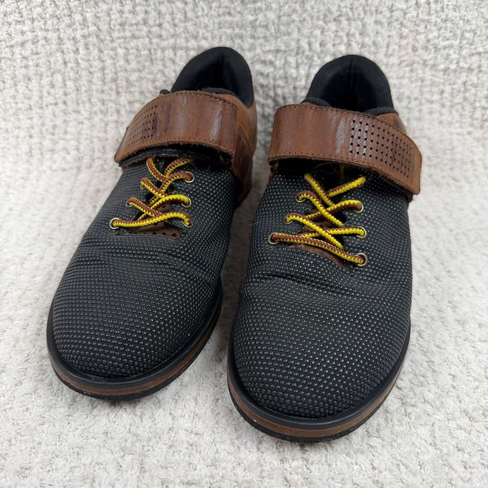 Nobull Lifter Brown Black Leather Weightlifting Training Shoes Unisex M 5.5/W 7